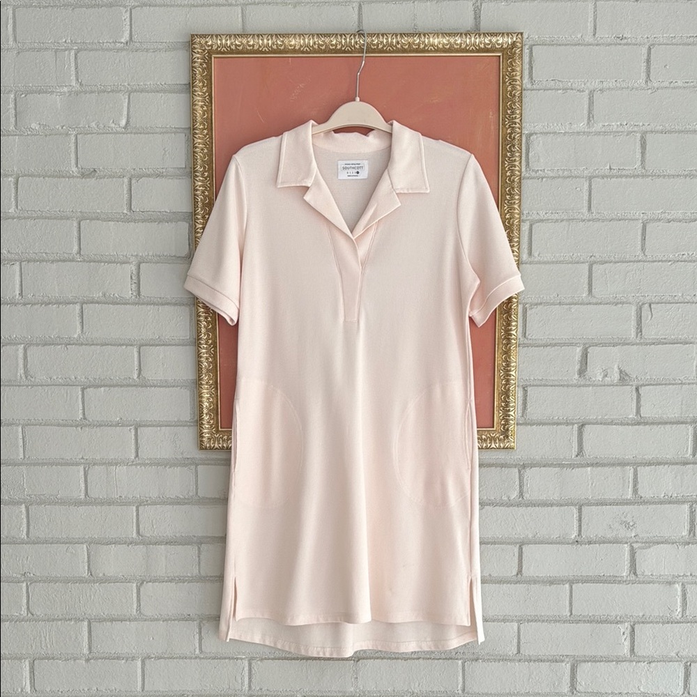 Southcott Threads Katherine Dress in Blush - Short-sleeved collared dress